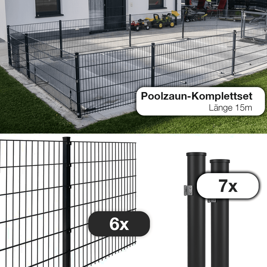 Lieferumfang Poolzaun Set